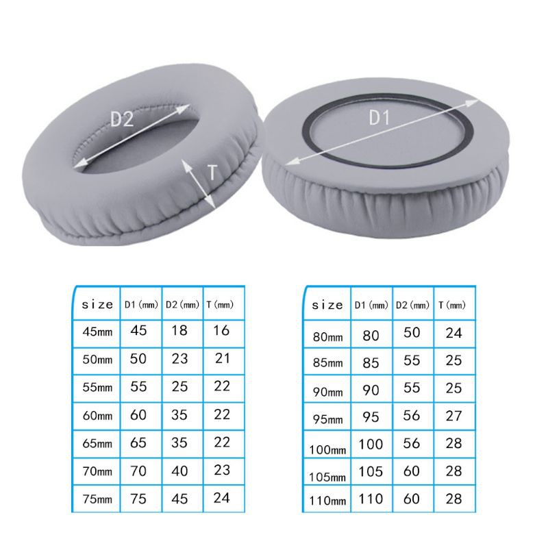 Cặp đệm tai nghe 60mm 70mm 45mm - 110mm chuyên dụng cho tai nghe Sony 11.21