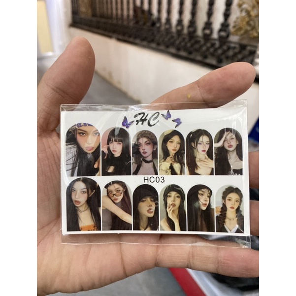 Sticker nước của nga ẩn móng cho gel , bột hình mẫu đa dạng