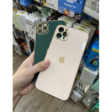 Ốp giả iphone 12- Ốp độ iphone 12 khung vuông viền si sang trọng /7/8/7plus/8plus/x/xs/xs max/11/11pro max/12/12pro/12pr