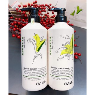 CẶP DẦU GỘI XẢ PHỤC HỒI TÓC HƯ TỔN KERATIN EVUAR HAIRCARE