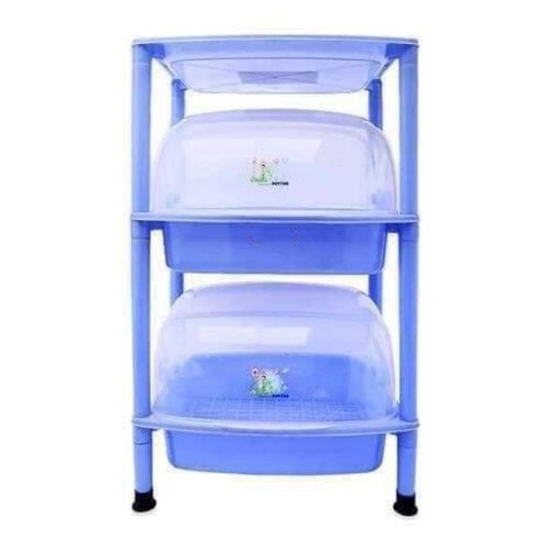 Kệ chén 2 tầng có nắp đậy an toàn vệ sinh - đồ dùng nhà bếp cao cấp