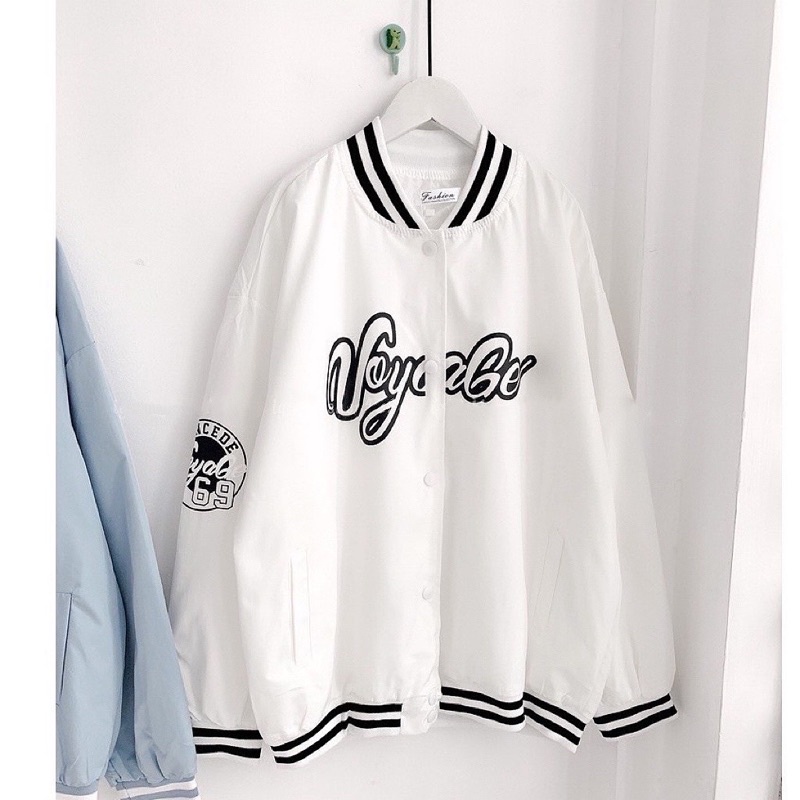 Áo khoác bomber dù nam nữ [CÓ ẢNH THẬT] Áo khoác dù hai lớp có nút from rộng bomber unisex VOYGLE