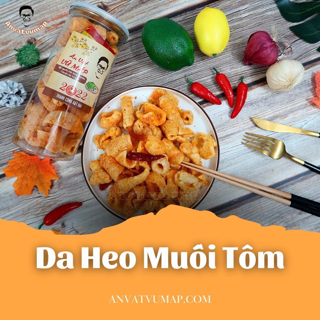 Da Heo Muối Tôm 150gr Vị Tỏi Ớt Cay Siêu Ngon