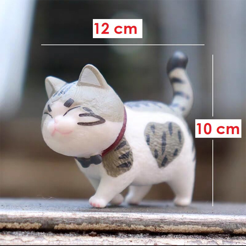 (MÈO SIZE TO) Mô Hình Mèo Đi Bộ, Mèo Để Bàn, Mô Hình Mèo Trang Trí Ôtô, 9 Mèo Đi Bộ size to 12cm x 10cm