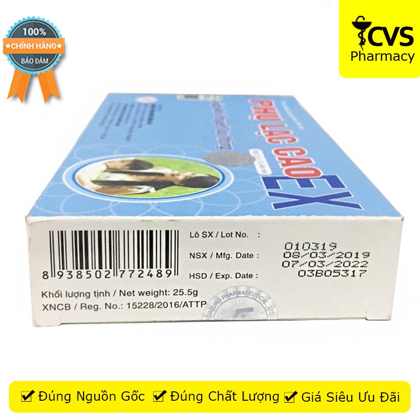 Phụ Lạc Cao EX - Hộp 30 viên uống Hỗ trợ giảm đau bụng kinh, bế kinh và kinh nguyệt không đều - cvspharmacy