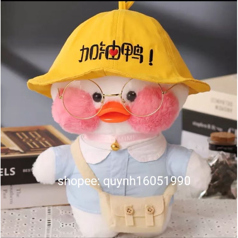 Gấu bông, thú nhồi bông vịt má hồng Lalafanfan full phụ kiện 30cm