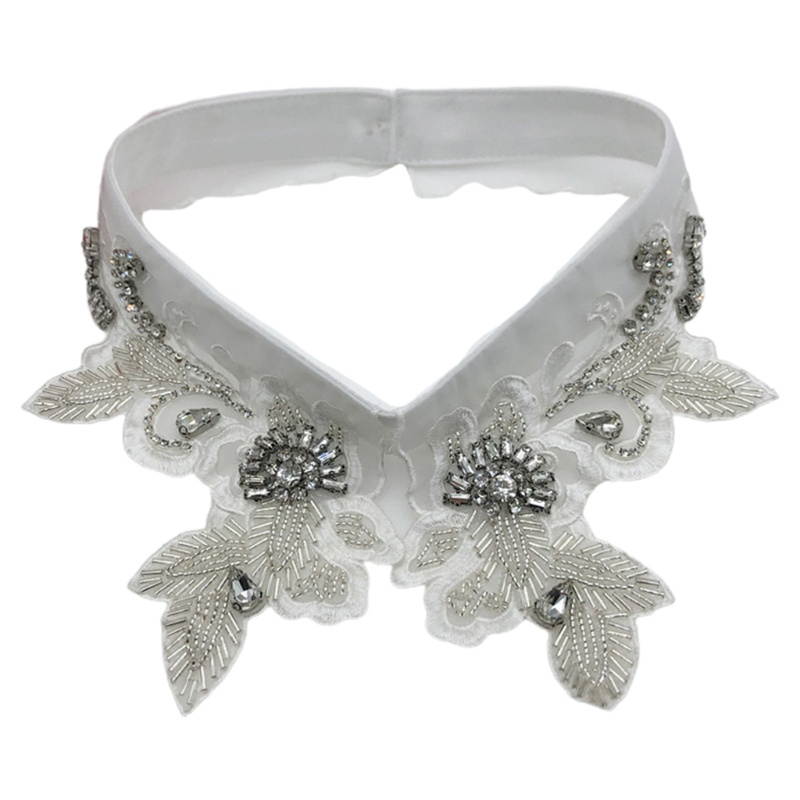 Cổ áo sơ mi giả thêu họa tiết lá cây sang trọng
 | BigBuy360 - bigbuy360.vn