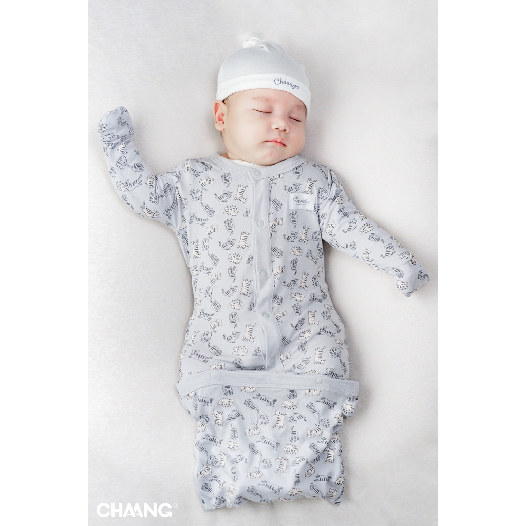 Chaang Set túi ngủ kèm mũ sơ sinh giúp bé ngủ ngon SS2022D09