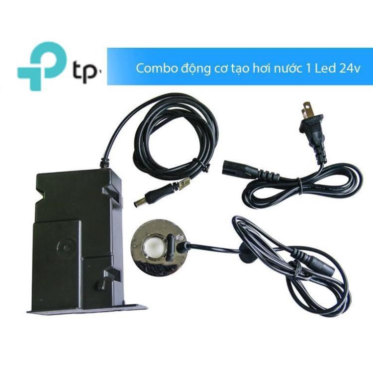 Combo động cơ tạo hơi nước kèm nguồn 24V, chế động cơ phun sương tạo hơi nước nước, tạo ẩm mua hè các loại