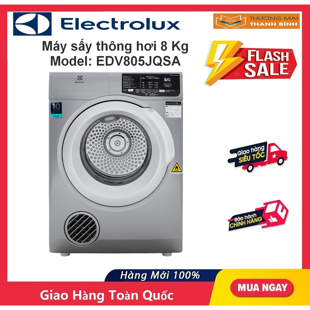 Máy sấy Electrolux 8 Kg EDV805JQSA