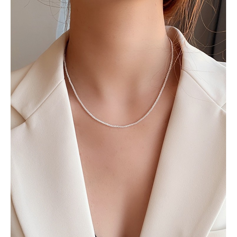 Vòng cổ Gypsophila Bạc, phong cách Hàn Quốc, Punk, Choker, Vintage cá tính.. Phụ Kiện Tiên Tiên