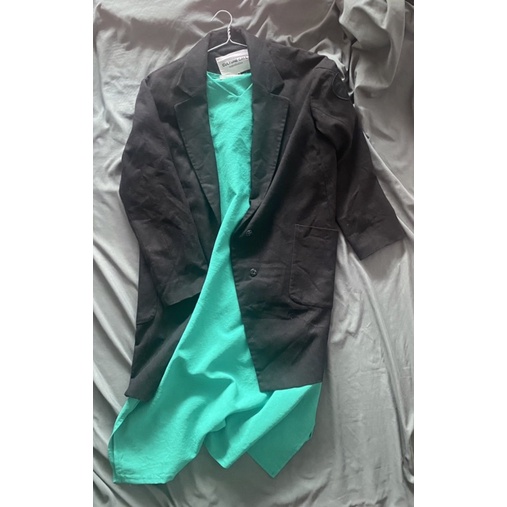 Áo khoác gile dài tay màu đen phong cách_2hand xnk Nhật Hàn Trung Mỹ_989100