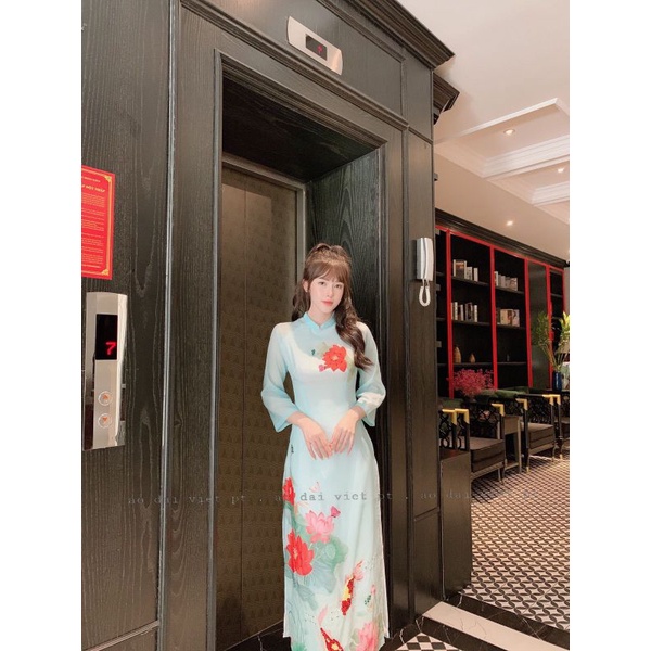 🥰 Áo dài  Cách tân cao cấp đẹp nhé nhàng hàng thiết kế ( áo dài 4 tà)