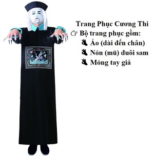 Trang Phục Hoá Trang Halloween Cương Thi Hắc Bạch Vô Thường Diêm Vương Pháp Sư Dành Cho Người Lớn