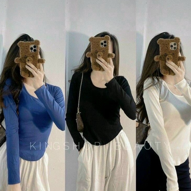 Áo thu đông Croptop LEN TĂM , vạt bầu cổ vuông ôm body. mã CRT04