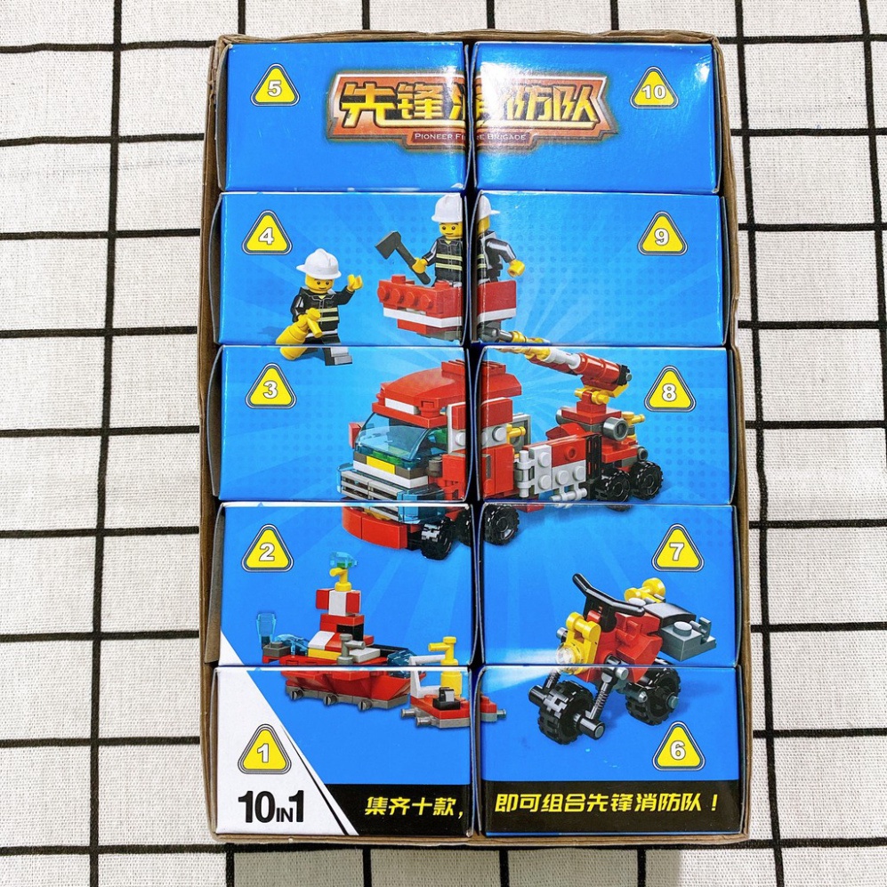 Đồ chơi LEGO Xếp hình xe màu đỏ 10 trong 1 (1273LXĐ)