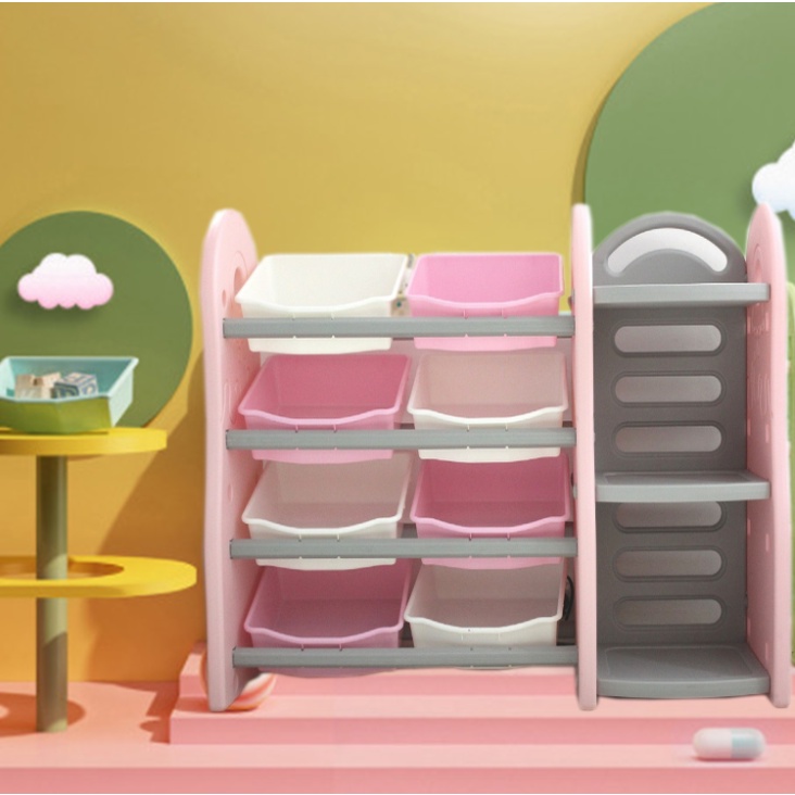 [ Kèm hình thật] Kệ đồ chơi cho bé đa năng hàng cao cấp thiết kế thông minh nhỏ gọn nhẹ 112*36*92.5 cm