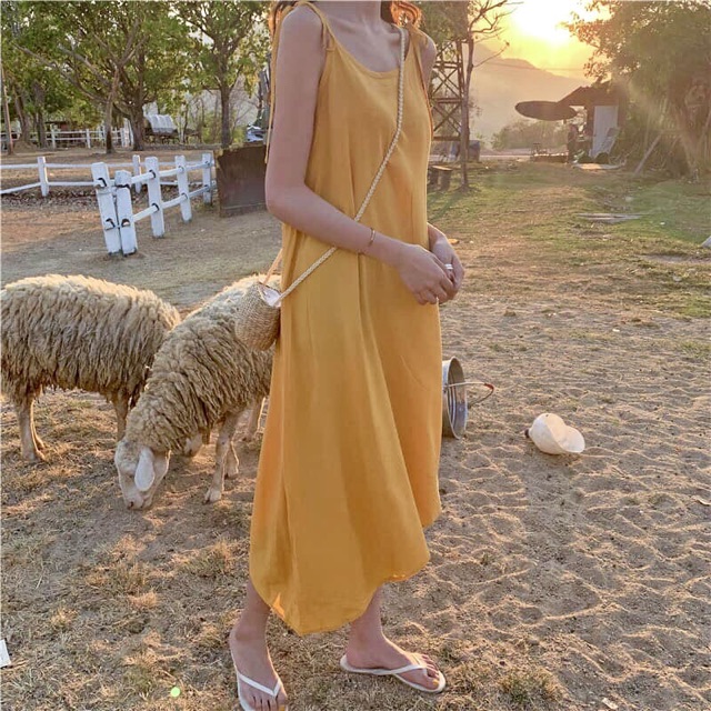 [HÀNG MỚI] Đầm maxi 2 dây đầm đi biển dạo phố siêu hot giá rẻ | BigBuy360 - bigbuy360.vn