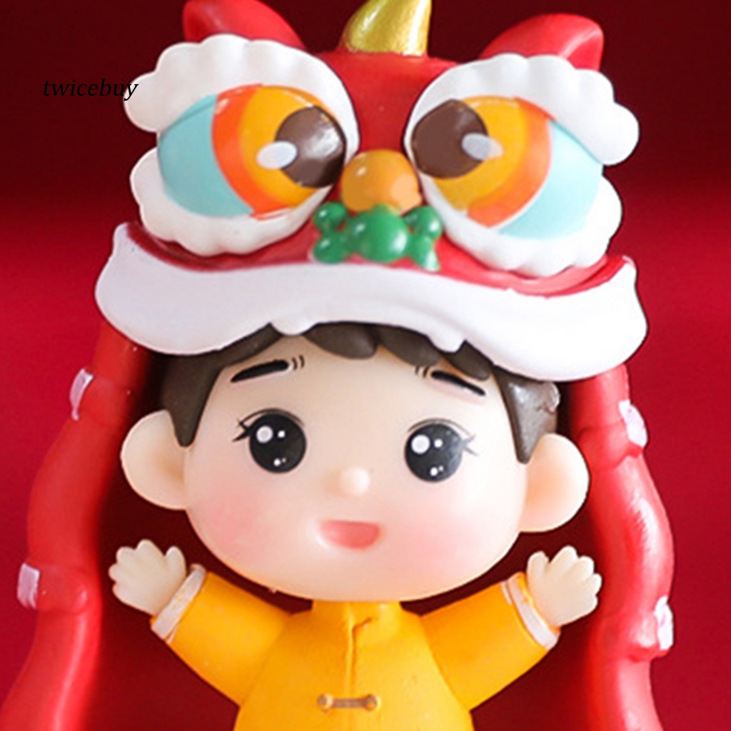 Mô Hình Sư Tử Nhảy Múa Để Bàn Trang Trí Cho Bé