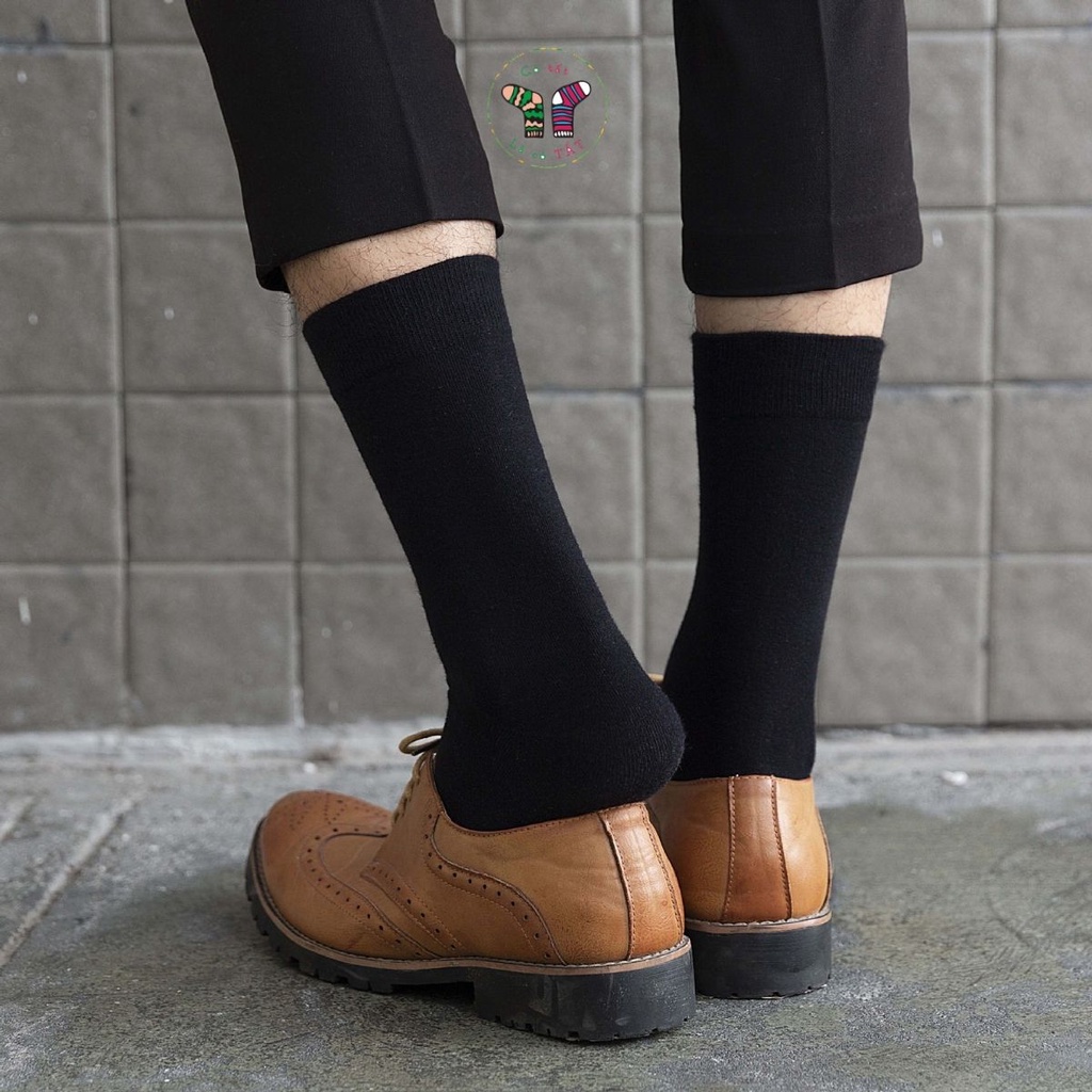 Tất Đen Cao Cổ Nam Có Tất dài 21cm, dày dặn nhưng thoáng mát _ FULLDEN