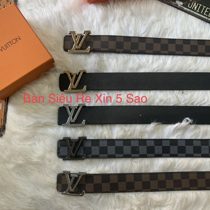 Thắt Lưng LV Dây Cao Cấp Mặt Kim Loại Phong Cách.