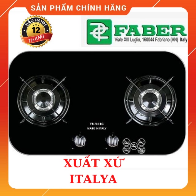 Bếp gas âm FABER FB-702BG -XUẤT XỨ ITALYA