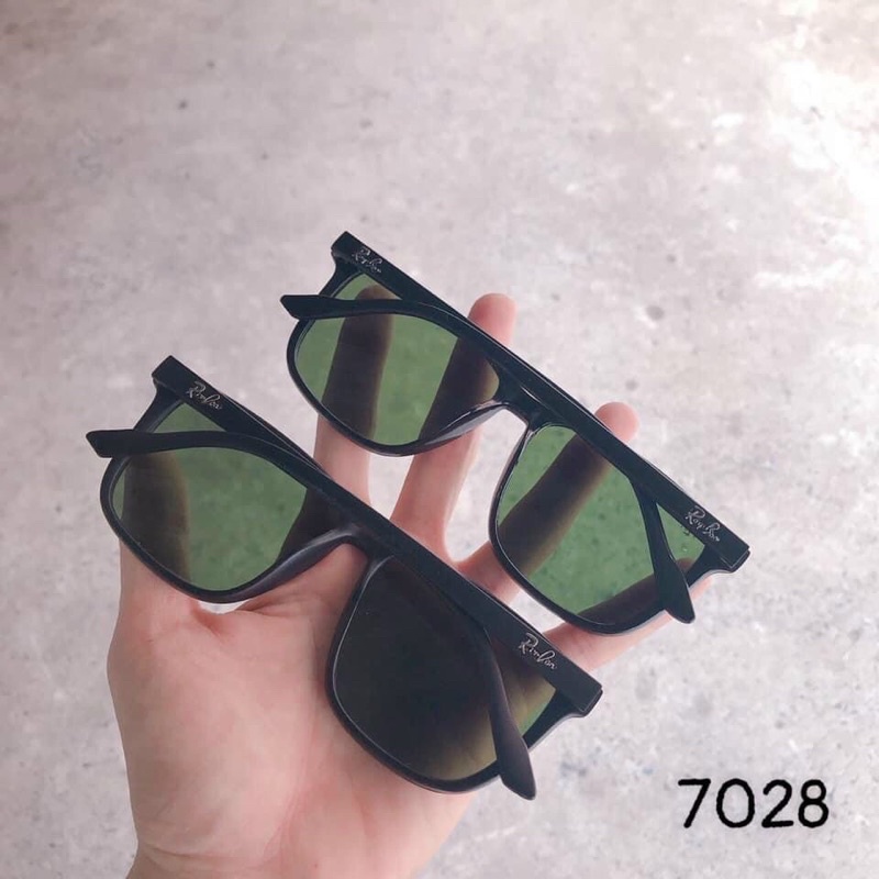 Mắt Kính Mát Thời Trang Unisex 7028 Tròng Kính Thuỷ Tinh,Dáng Kính Hình Vuông