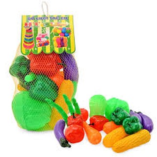 Đồ chơi hoa quả - rau củ nhựa túi lưới cho bé hàng