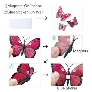 Set 24 hình bướm 3D dán tường