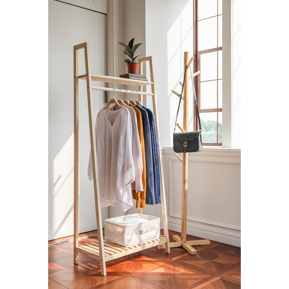 GIÁ TREO QUẦN ÁO HÀN QUỐC - LADDER HANGER - NATURAL