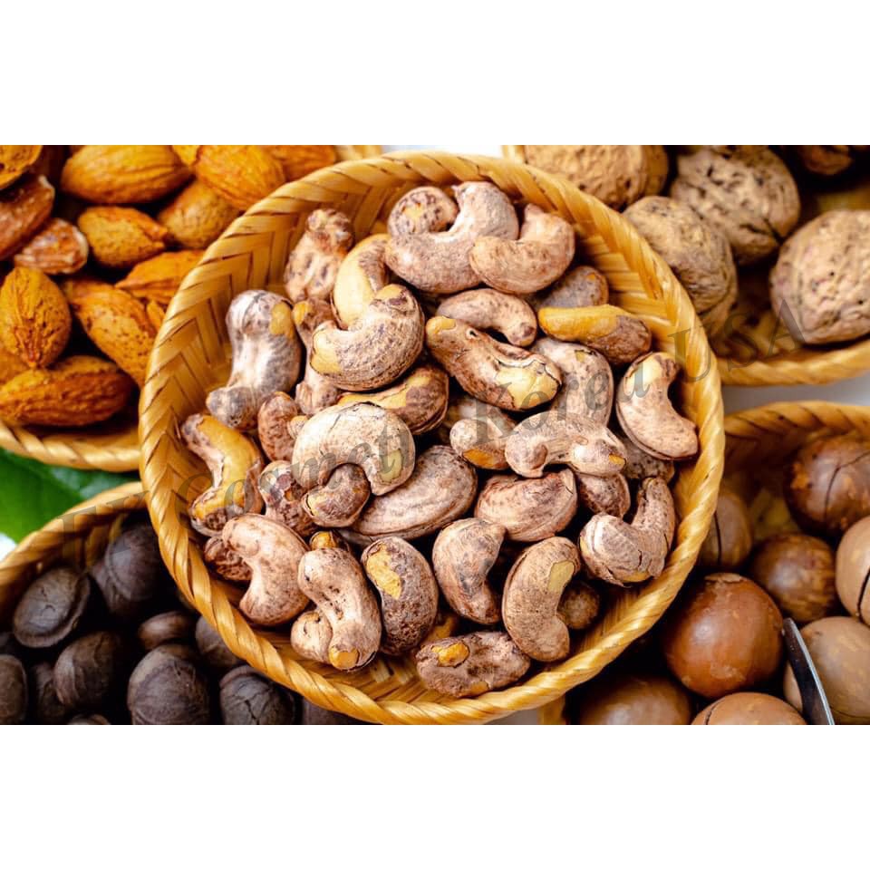 Hạt Điều Dinh Dưỡng rang muối còn vỏ lụa