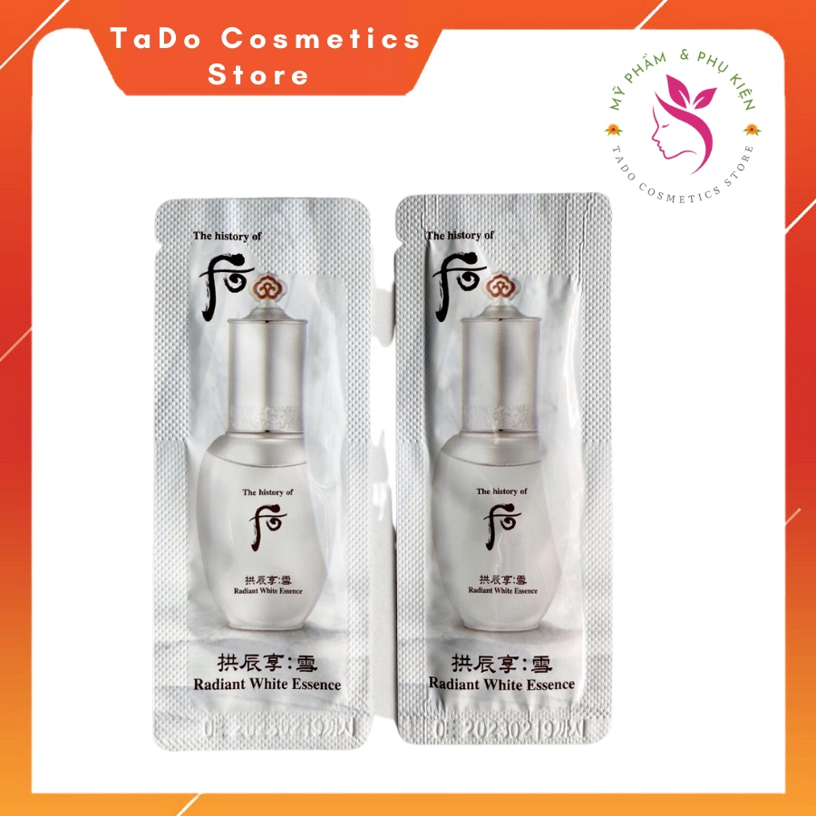 Tinh chất dưỡng trắng da chống lão hoá Whoo radiant white essence 1ml-thích hợp cho mọi làn da- Tado Cosmetics Store