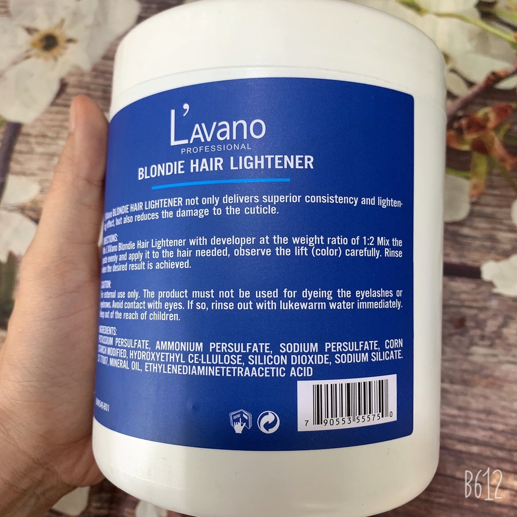 Bột tẩy tóc siêu mịn lavano nâng nền tone 9, không hư tổn tóc 500g