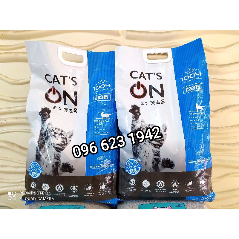 THỨC ĂN HẠT MÈO CAT'S ON BAO 5KG - HÀN QUỐC