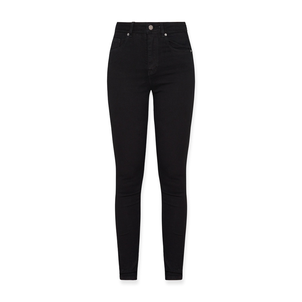 Quần jean nữ Skinny jeans đen lưng cao ống bo siêu co giãn Mia Ritta J316