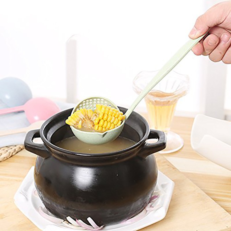 Dụng cụ ăn dặm WALFOS tay cầm dài hai trong một với bộ lọc phụ kiện bếp nấu ăn