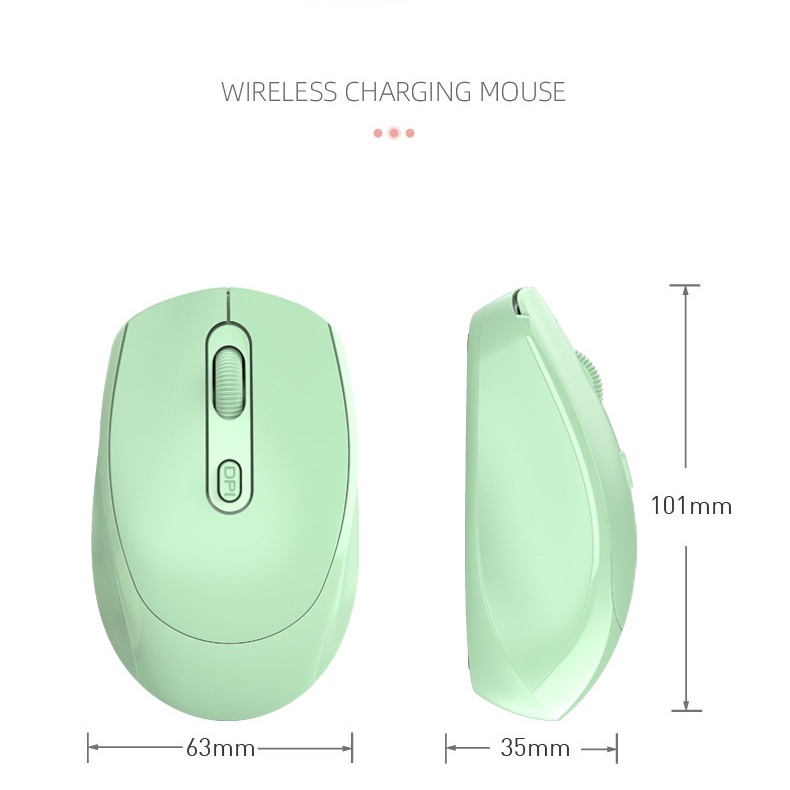 Chuột Không Dây Bluetooth 2.4Ghz 1600DPI Cho Máy Tính