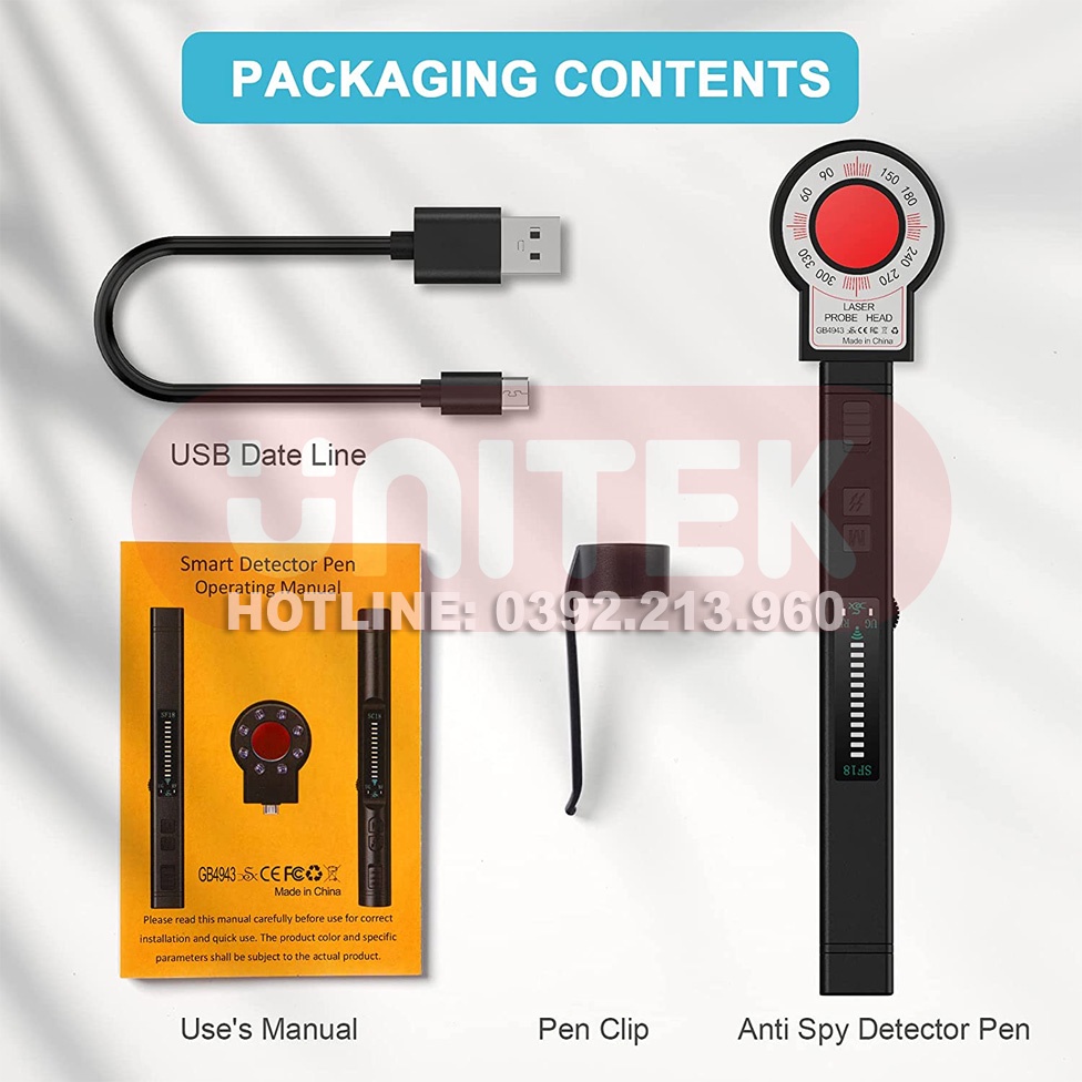 Máy Dò Phát Hiện Theo Dõi Camera, GPS, Định Vị Detector SF18