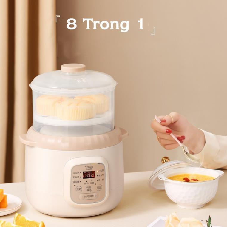 [CHÍNH HÃNG]Nồi nấu cháo, ninh hầm cho bé Lotor  8 chức năng dung tích 1 lít tiết kiệm điện - D10