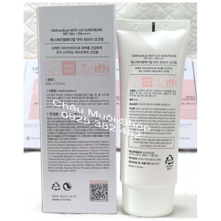 Kem Chống Nắng Trắng Da SJM Medical Anti –UV Sun Cream -  Perfect Sun Screen SPF 50+/PA++++