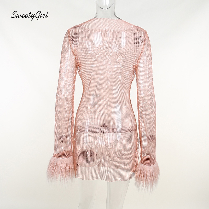 Đầm Mini Tay Dài Cổ Tròn Màu Trơn Thời Trang 2022 Quyến Rũ Cho Nữ