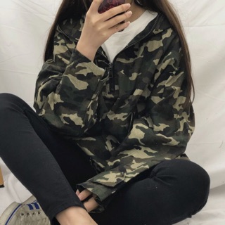 ( Ảnh Thật ) - Áo Hoodie Rằn Ri (Có Mũ)