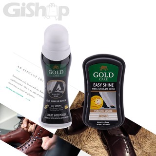 Combo Chăm Sóc Giày GoldCare Xi Nước Đánh Giày, Da GC2000 và Xi Mút Đánh Bóng Da, Giày GC4001
