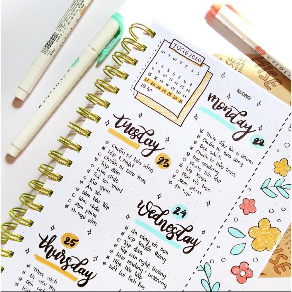 [CHÍNH HÃNG] Sổ viết thư pháp calligraphy chuyên dụng sổ viết bullet journal giấy xịn 115gsm 200 trang