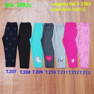 Quần thun ôm bé gái - Quần legging cho bé gái 8-25kg