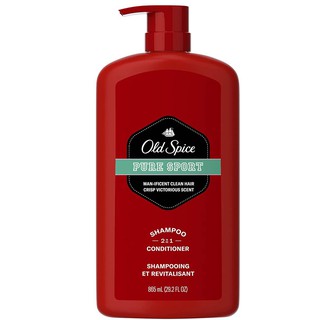 Dầu gội và xả 2 trong 1 cho nam Old Spice Pure Sport 2 in 1 Shampoo and Conditioner 865ml/946ml (Mỹ)