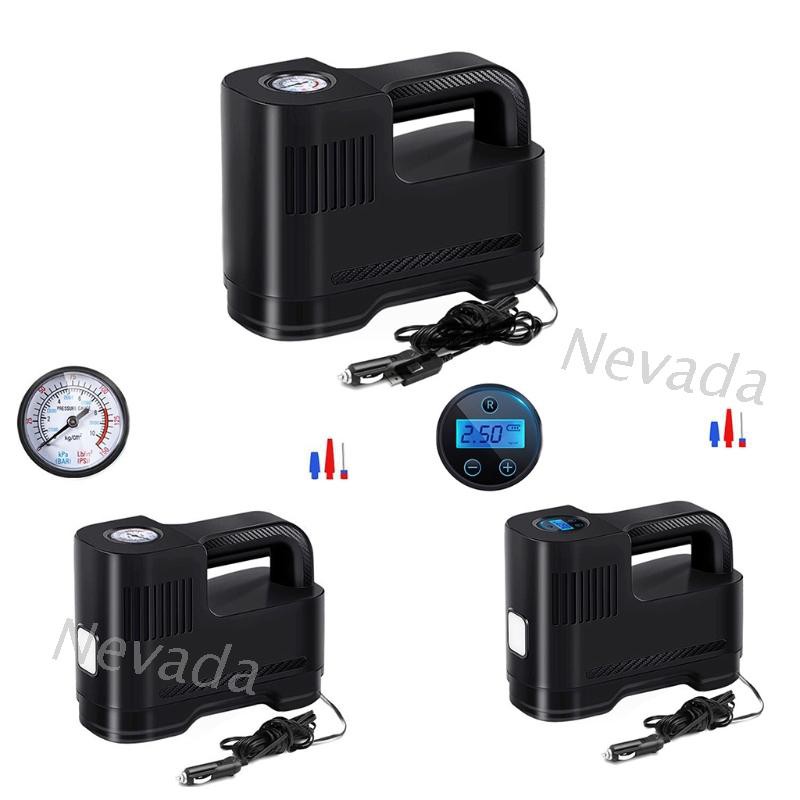 Máy bơm lốp xe ô tô mini có đèn led DC 12V tiện dụng