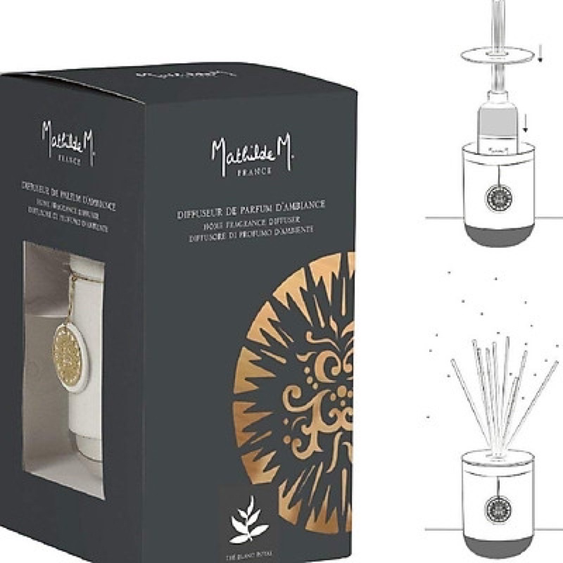 Bộ Khuếch Tán Nước Hoa Mathilde M Home Fragrance Diffuser Iconic - Scent Noble Cédrat