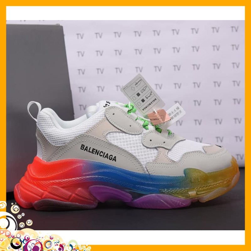 [ FULL BOX ] Giày Balen Đế Khí Cao Cấp - Màu Cầu Vồng