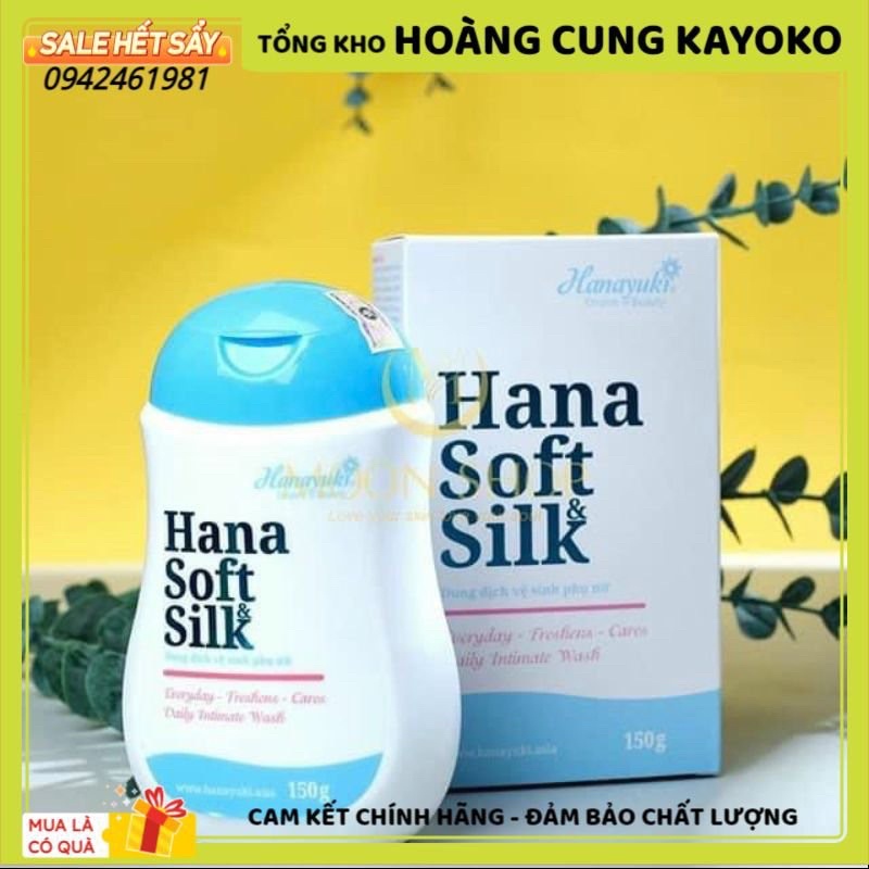 Dung Dịch Vệ Sinh Phụ Nữ Hana Soft Silk Hanayuki chăm sóc cô bé khử thâm làm Hồng